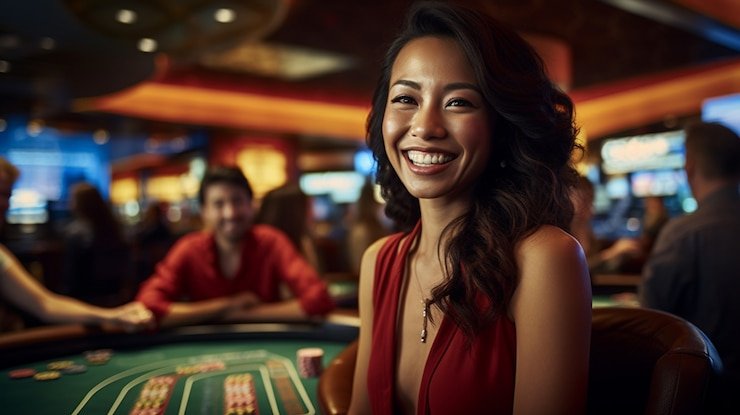 Live dealer studio with multiple camera angles showing blackjack table